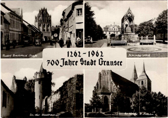 Historische Ansichten von Gransee, 700 Jahre Stadtgründung, 1262-1962.